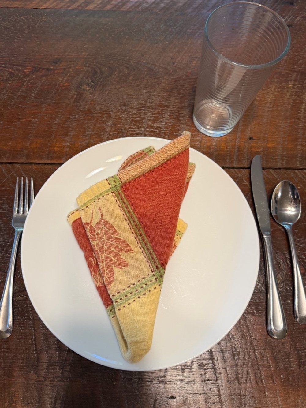 Fall Thanksgiving Cloth Napkins Set of 6 Autumn Leaf Farmhouse Table Decor